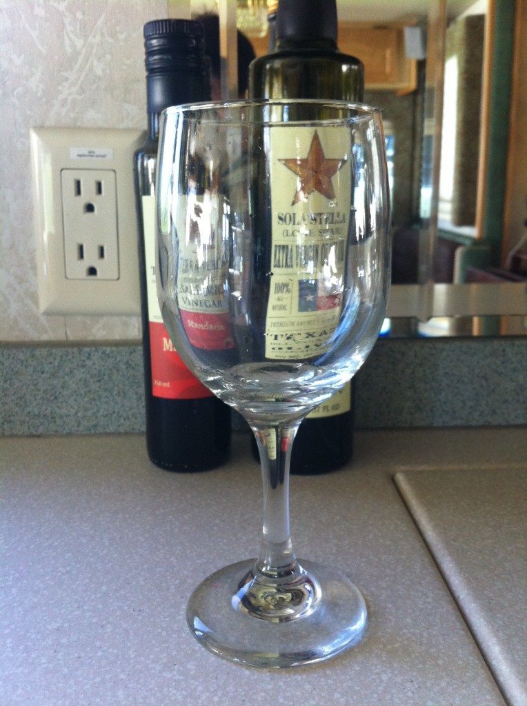A wine glass inside Meriwether