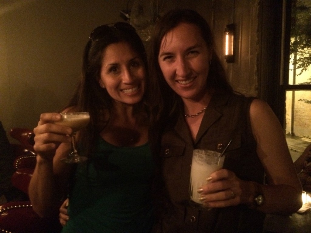 Veronica and Brittany at the Green Light Bar in Raleigh