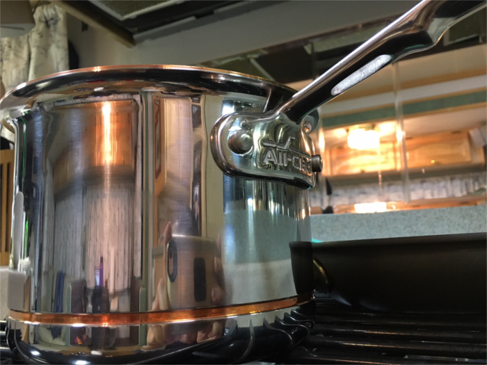 AllClad Copper Core Saucepan