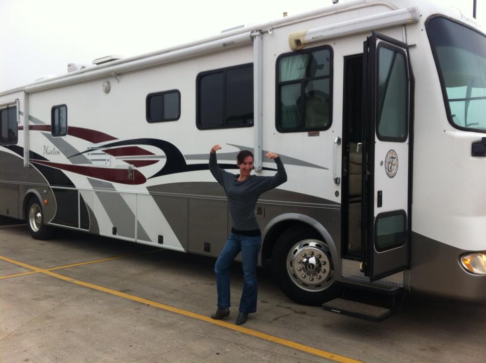 Wife Driving Motorhome
