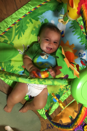 Cloth Diaper Baby in RV
