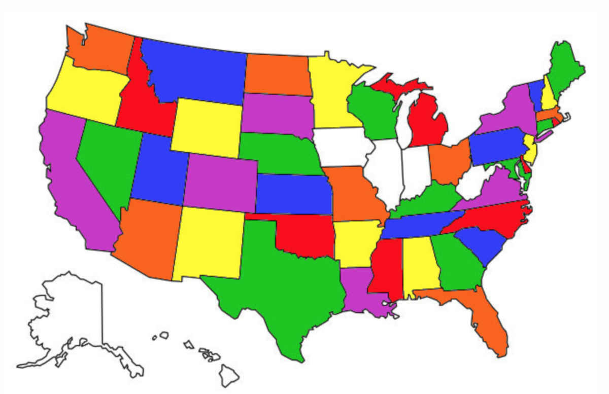 Map of where RV Wanderlust has been